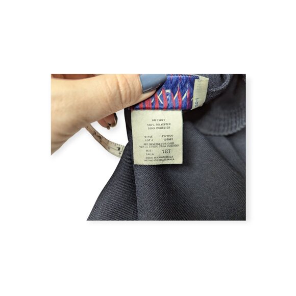 Vintage Donn Kenny Classics Women's Navy Blue Straight Leg Pants Size 18T - Picture 8 of 15